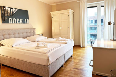 Luxuswohnung Elbsuite: Doppelzimmer 1 Doppelbett