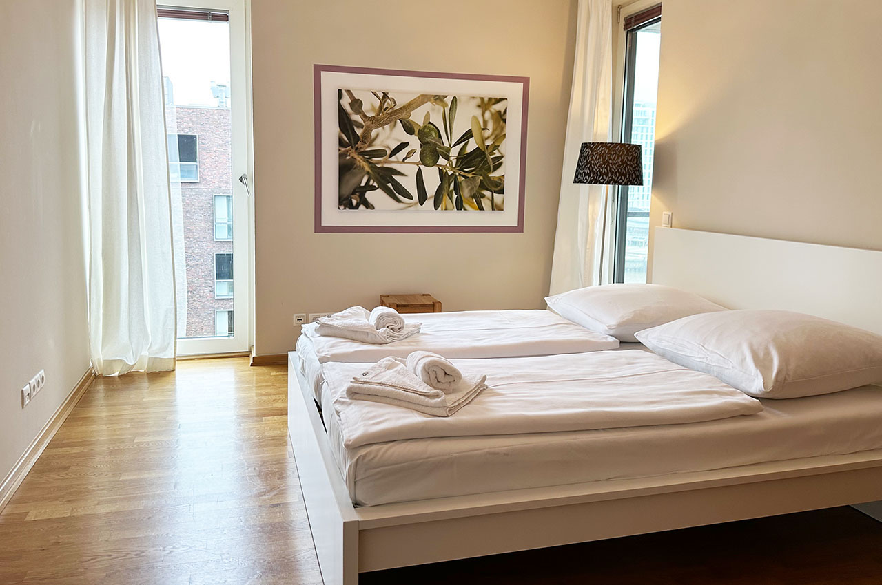 Luxuswohnung Elbsuite: Doppelzimmer 2 Doppelbett