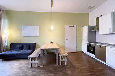 Ferienwohnung Style: Wohnzimmer Weitwinkel