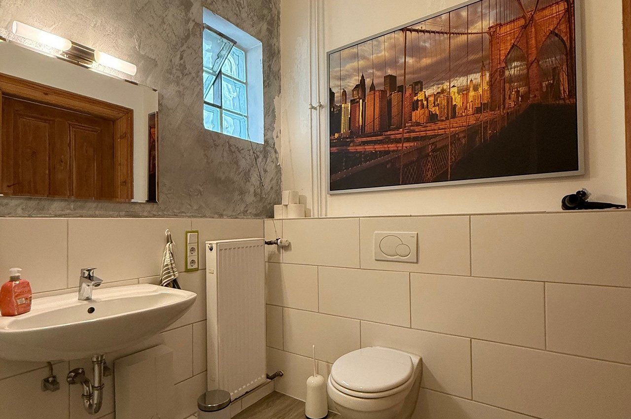 Doppelzimmer Hansaplatz: Bad WC