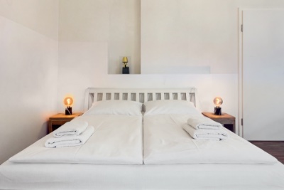Ferienwohnung Deichgold: Doppelbett