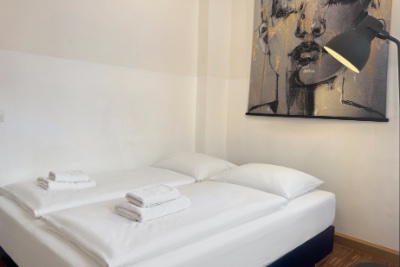 Ferienwohnung Deichgold: Schlafsofa Ausgeklappt