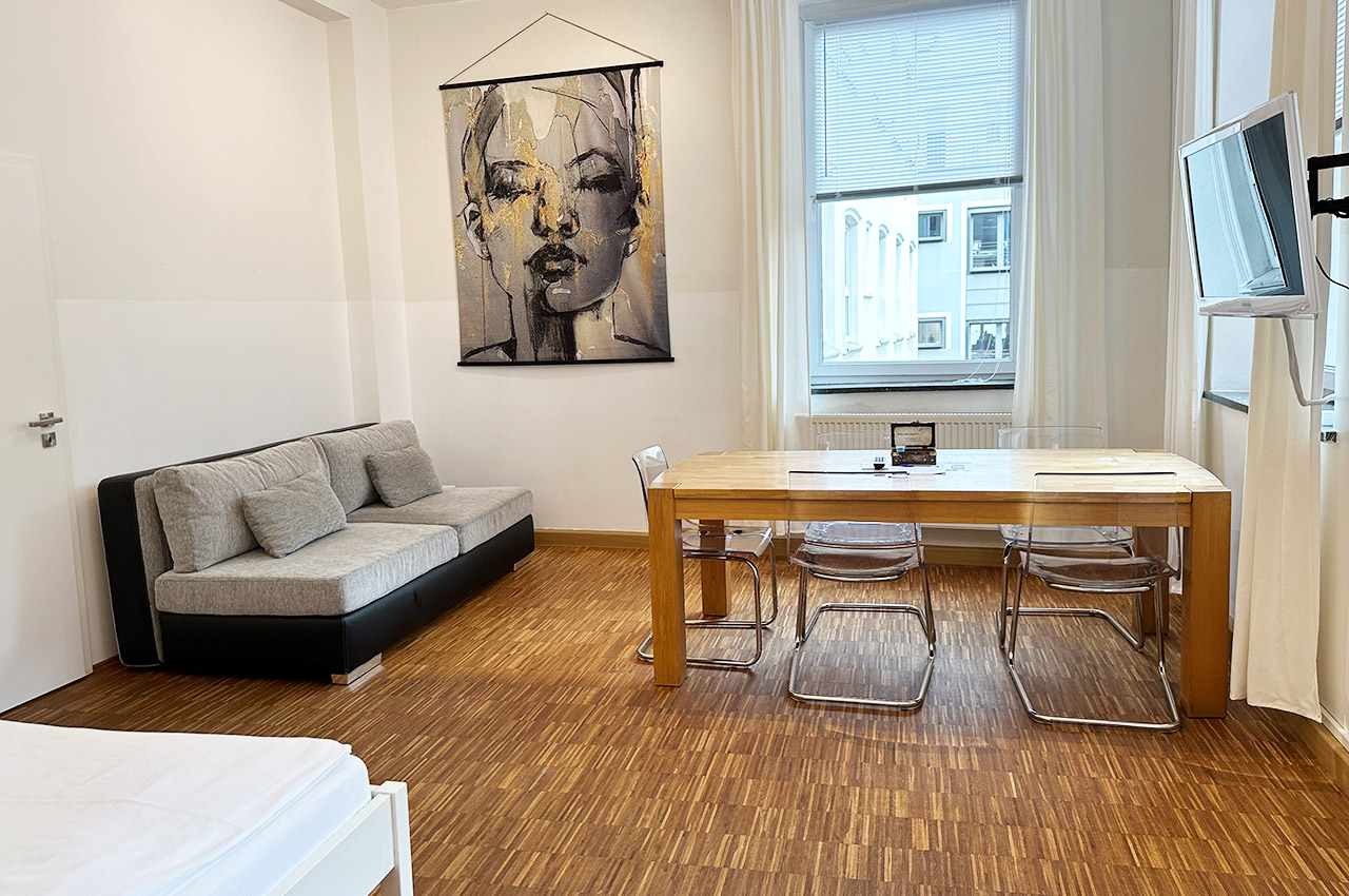 appartement deichgold esstisch schlafcouch