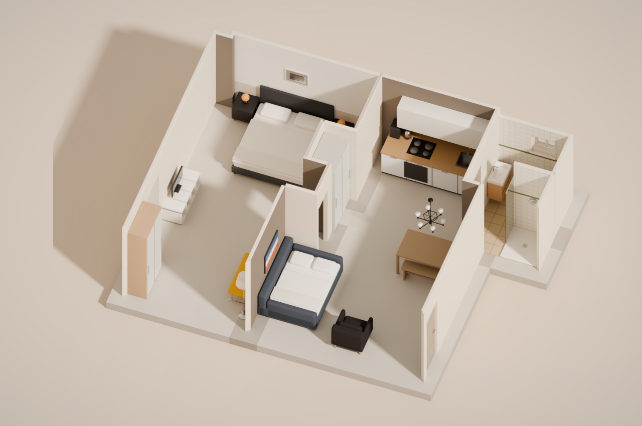 Ferienwohnung Elb-Lounge: Erstes 3d Modell